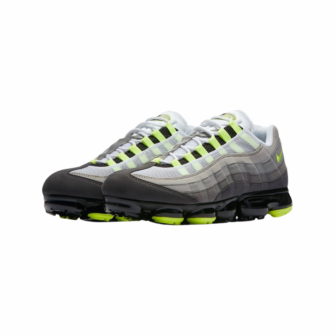Asic Shoes Near Me Nike Vapormax 95 OG Neon (Replacement Box) Black Volt Medium Ash Dark Pewter Dust Granite