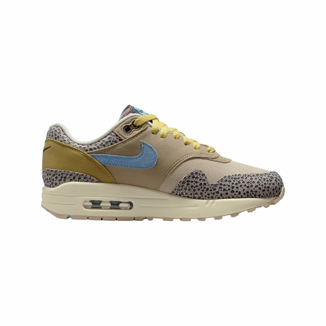 High End Asics Running Shoes Nike Women's Air Max 1 Safari Cobblestone Worn Blue Limestone