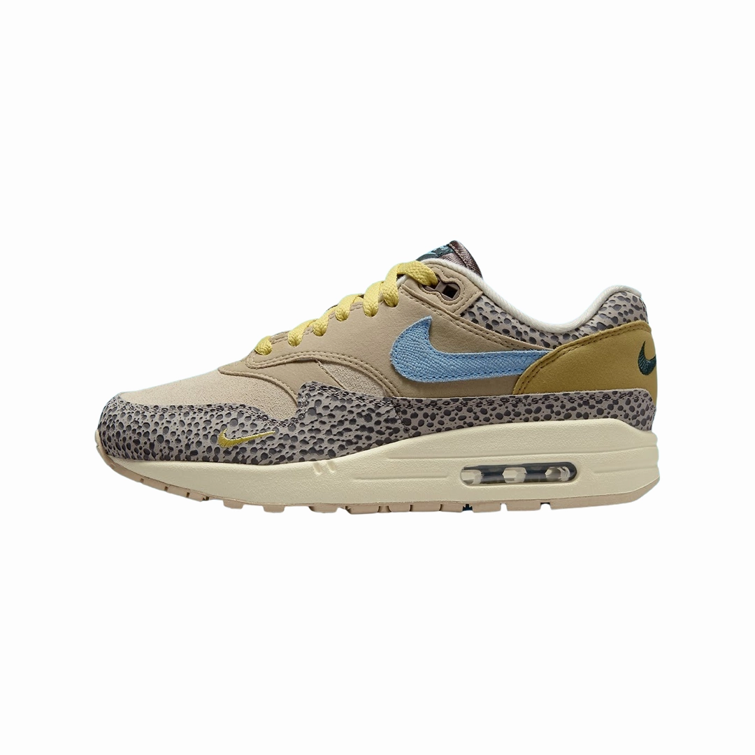 Nike Women's Air Max 1 Safari Cobblestone Worn Blue Limestone Asics Shoes Nimbus 19