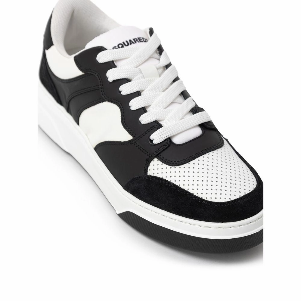 Otbt Sneakers Dsquared Black And White Leather Athletic Sneakers