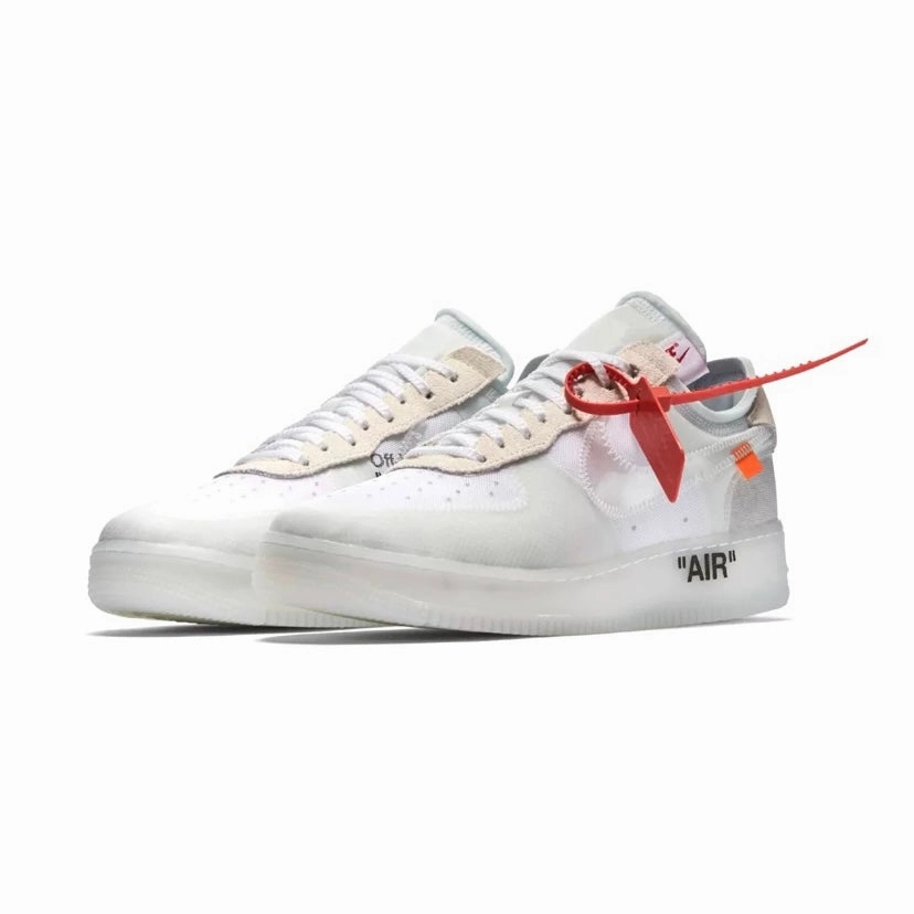Off-White x Nike Air Force 1 Low White White Sail Asics Sport Shoes