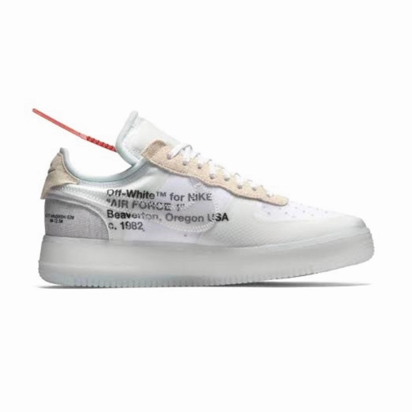 Off-White x Nike Air Force 1 Low White White Sail Comfy Asics Shoes