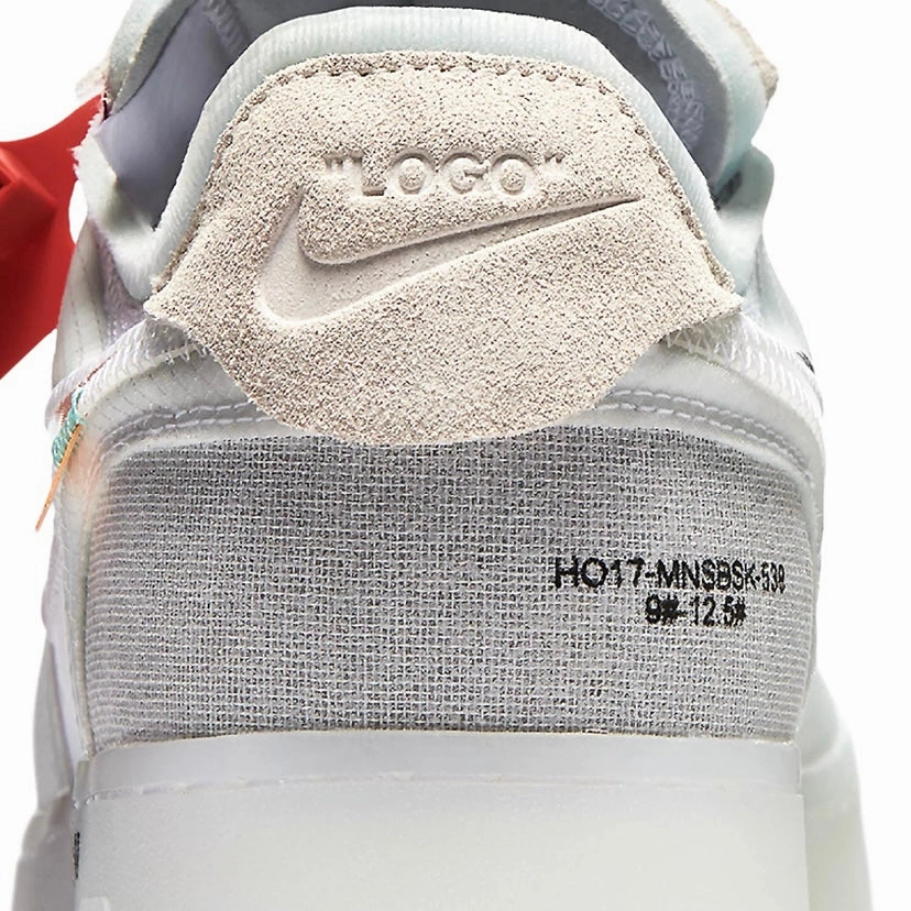 Off-White x Nike Air Force 1 Low White White Sail Asics Shoe Fitting Guide