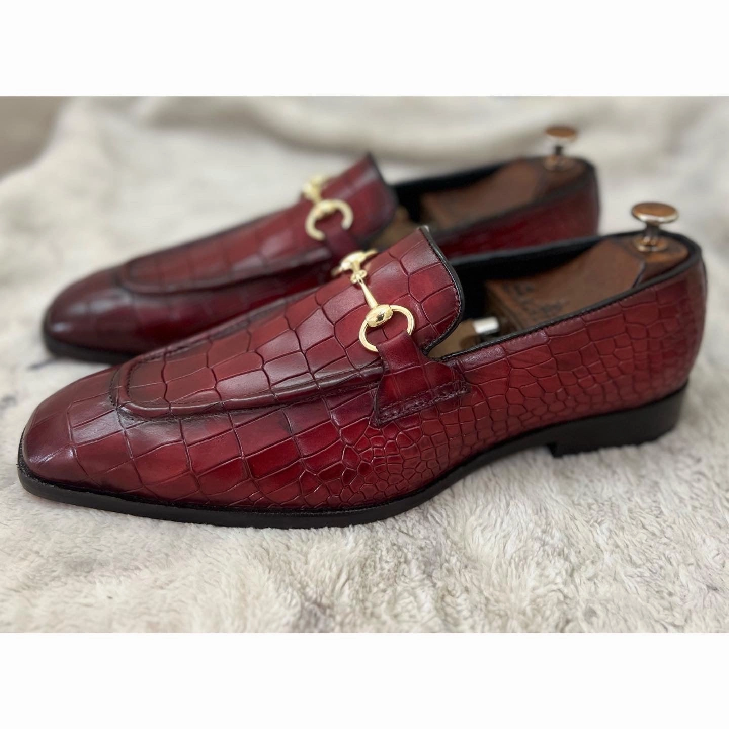 Gucci Loafers Horsebit Horsebit Loafers Croco Burgundy