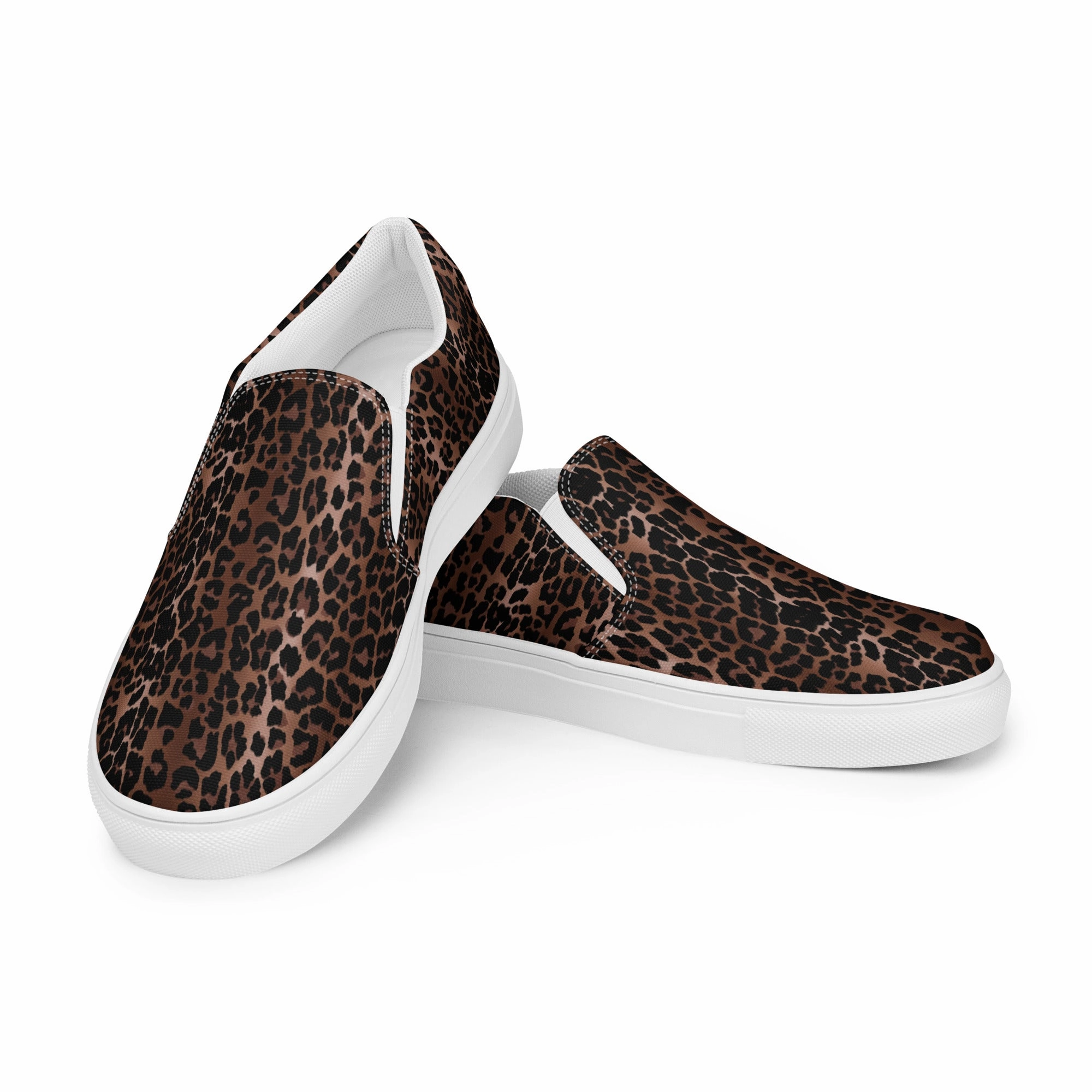 Best Running Shoes Overpronation OG Leopard Print Womens Slip-on Canvas Deck Shoes | Pinup Couture Relaxed
