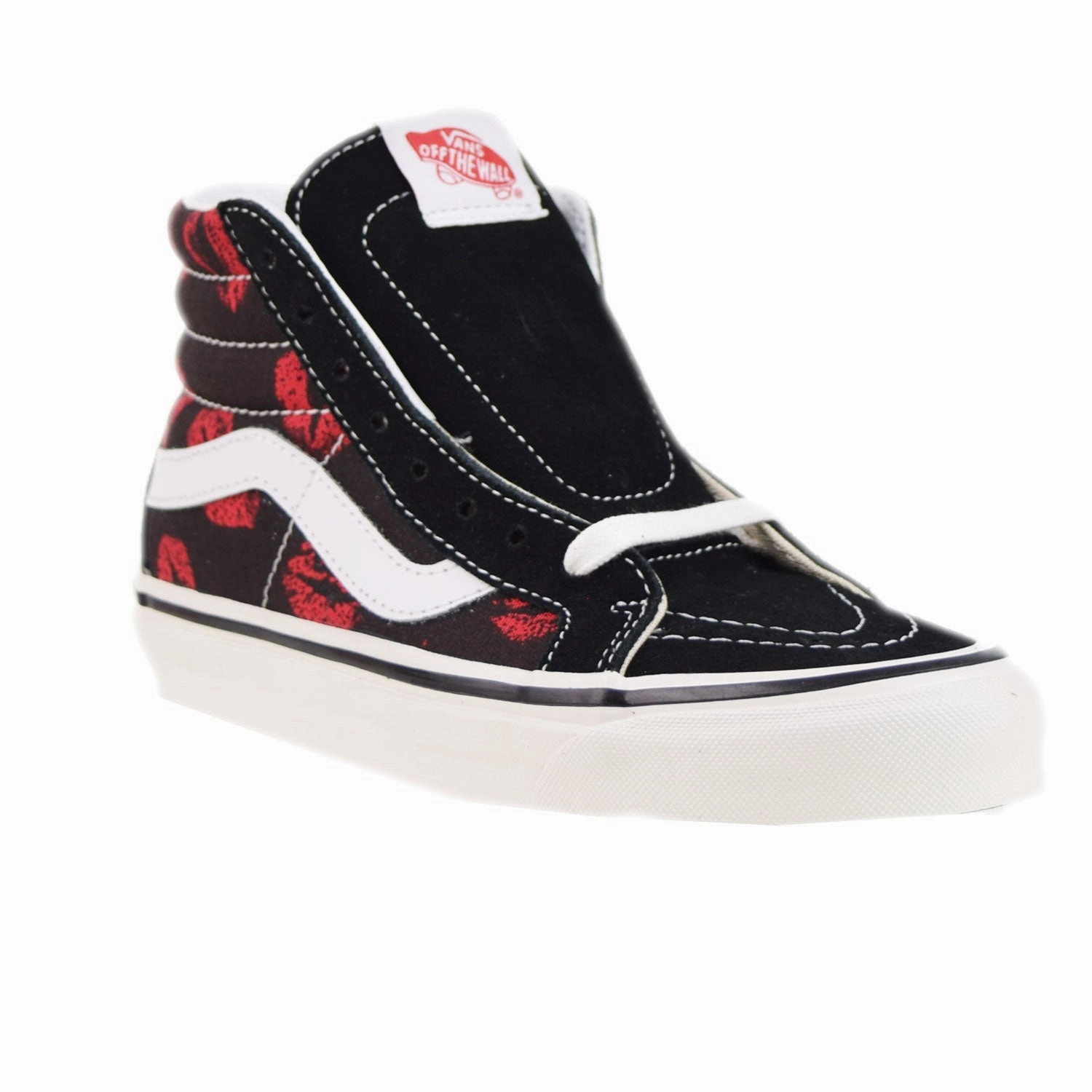 Vans Sk8-Hi 38 DX Anaheim Factory Hot Lips Men's Shoes Black-Red-White Casual Denim Shoes
