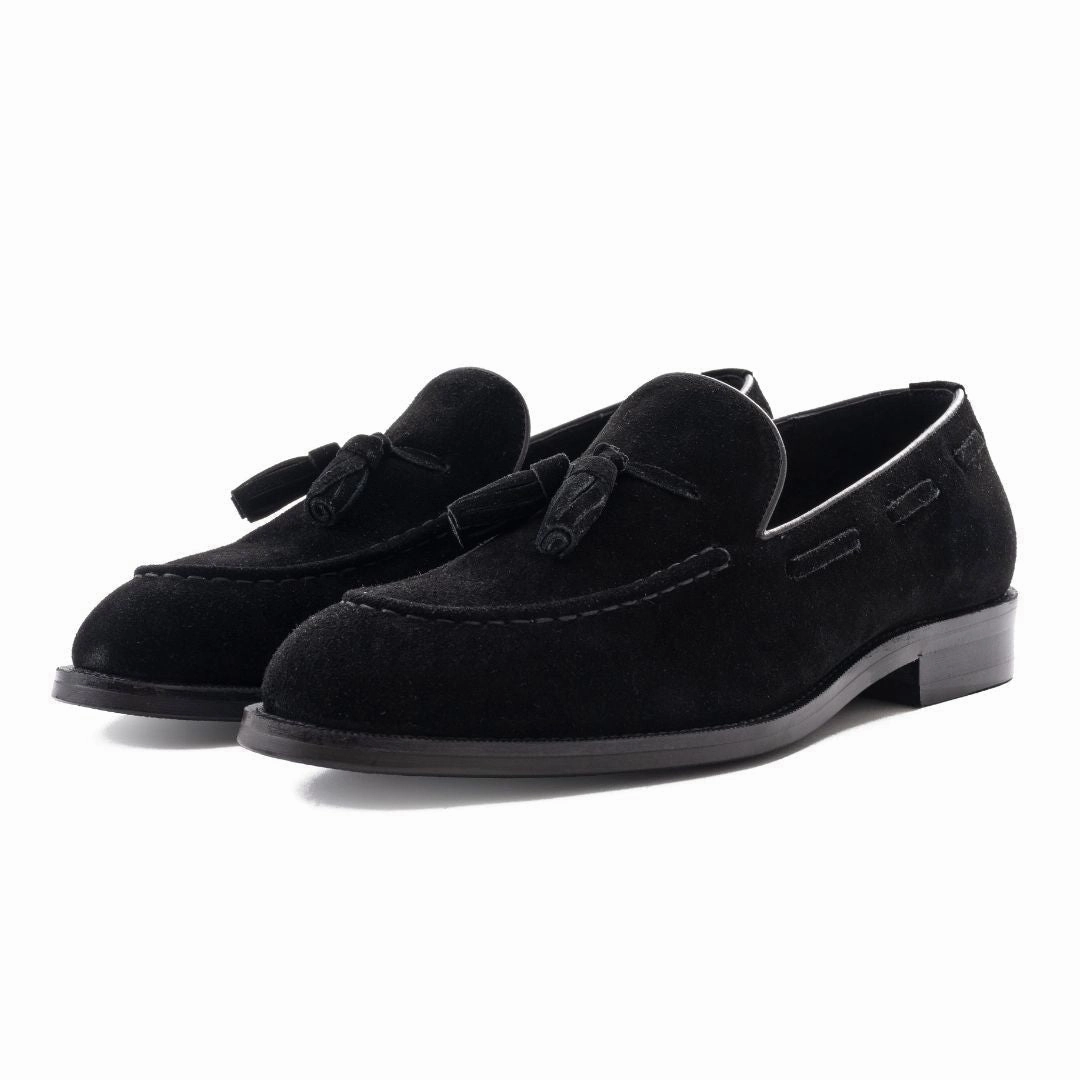 OURTHREE Lewis Suede Leather Loafers Men - BLK Union Loafers Stl