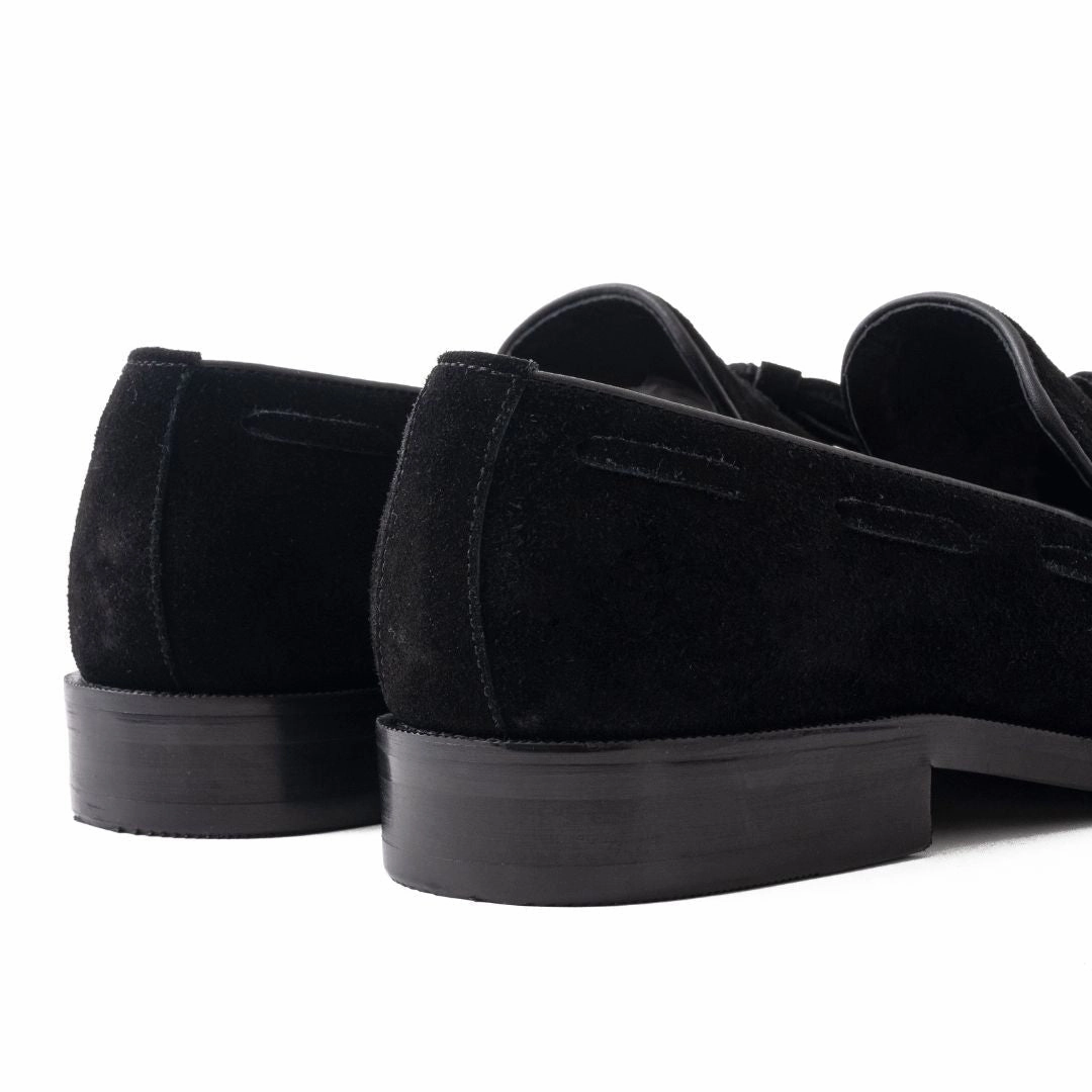 OURTHREE Lewis Suede Leather Loafers Men - BLK Herre Loafers