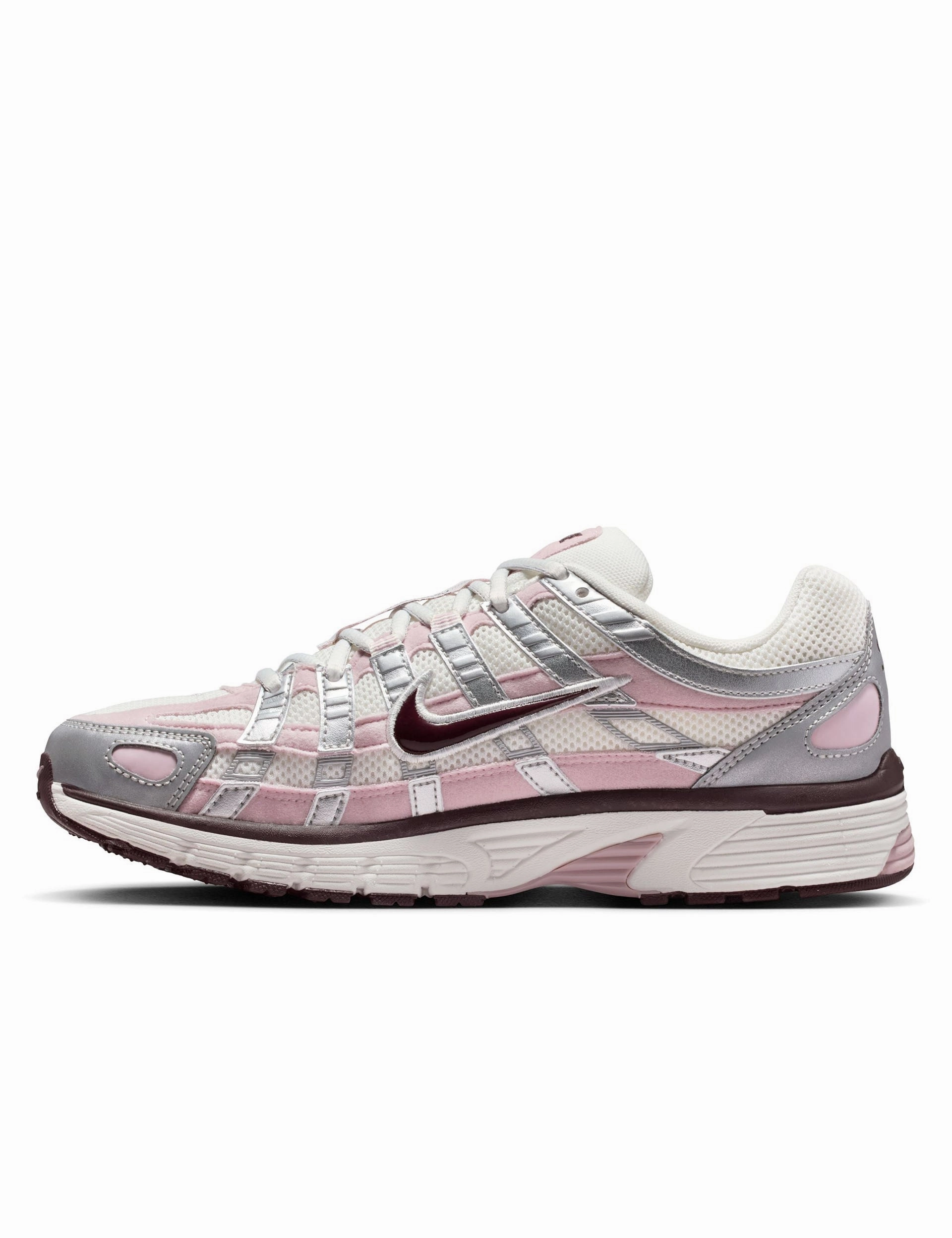 P-6000 Shoes - Summit White/Plum Chalk/Metallic Silver Asics Gel-nimbus 23 Knit Running Shoes