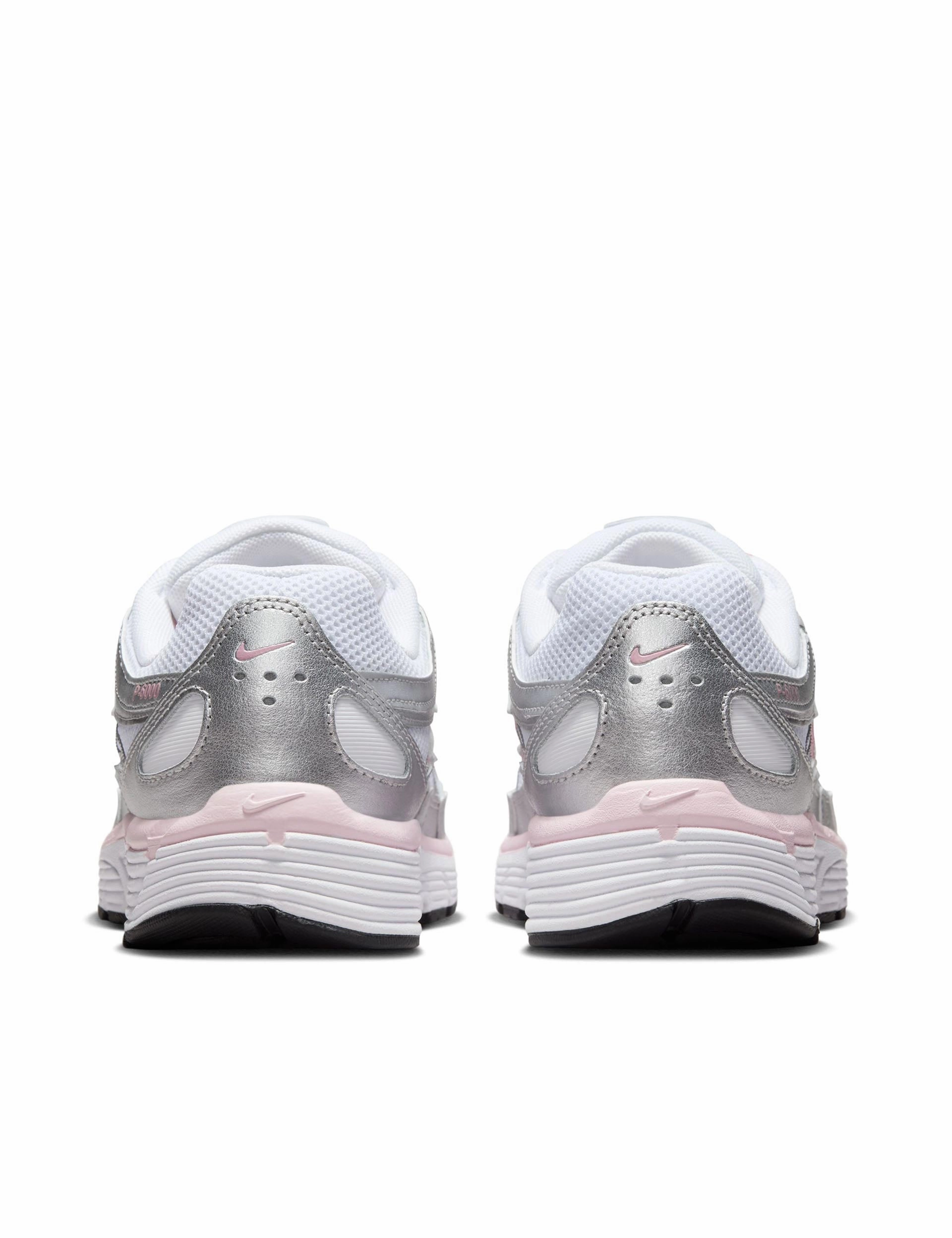 P-6000 Shoes - White/Metallic Silver/Elemental Pink Asics Steel Toe Safety Shoes