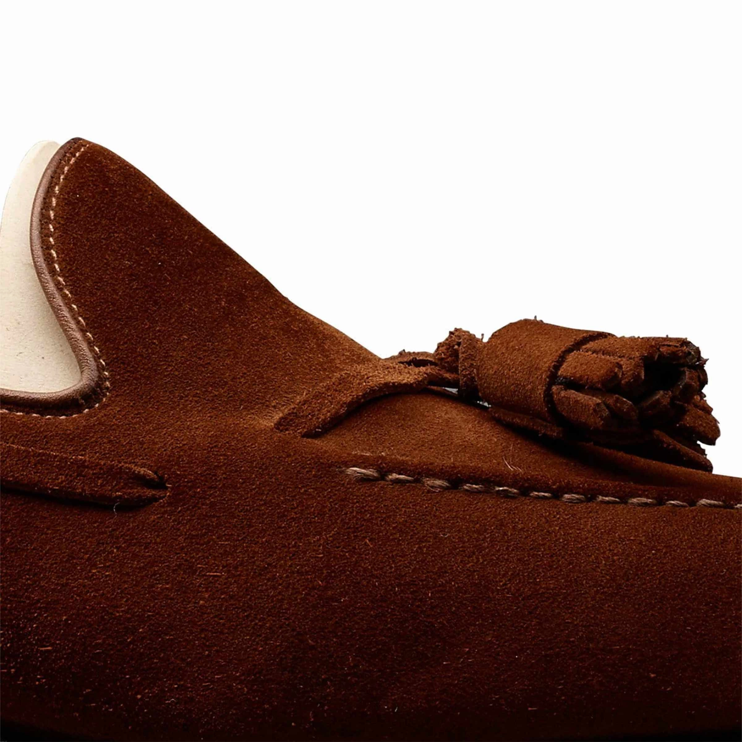 Loafers With A Dress Crockett & Jones - Cavendish Polo Brown Calf Suede Tassel Loafer