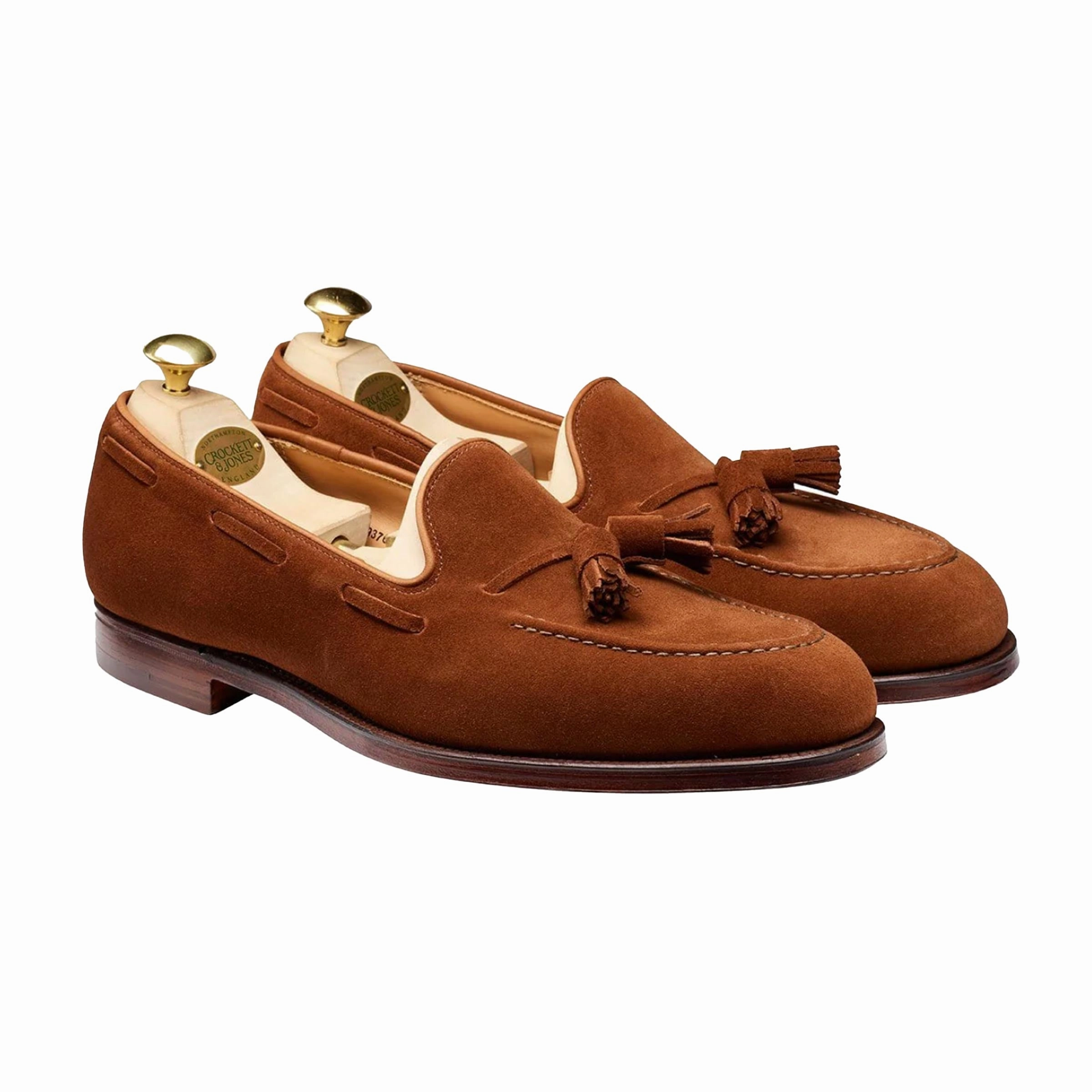 Crockett & Jones - Cavendish Polo Brown Calf Suede Tassel Loafer Loafers Street Style