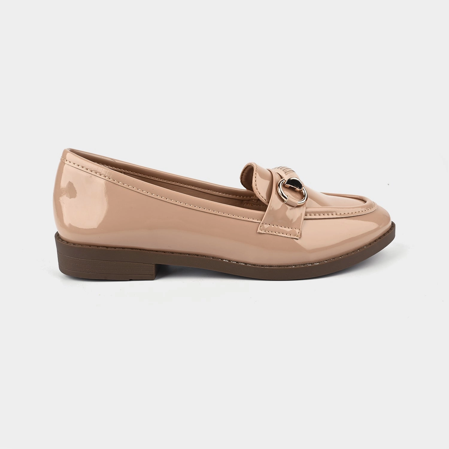 Patent Chunky Loafers Teens Girls Loafers OS-13-BEIGE