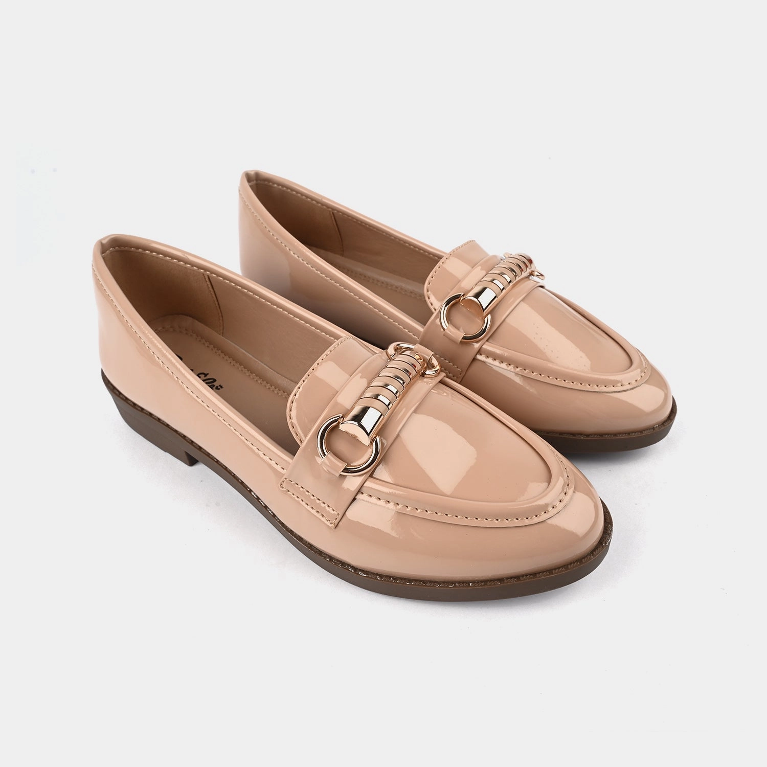 Teens Girls Loafers OS-13-BEIGE Louis Vuittion Loafers