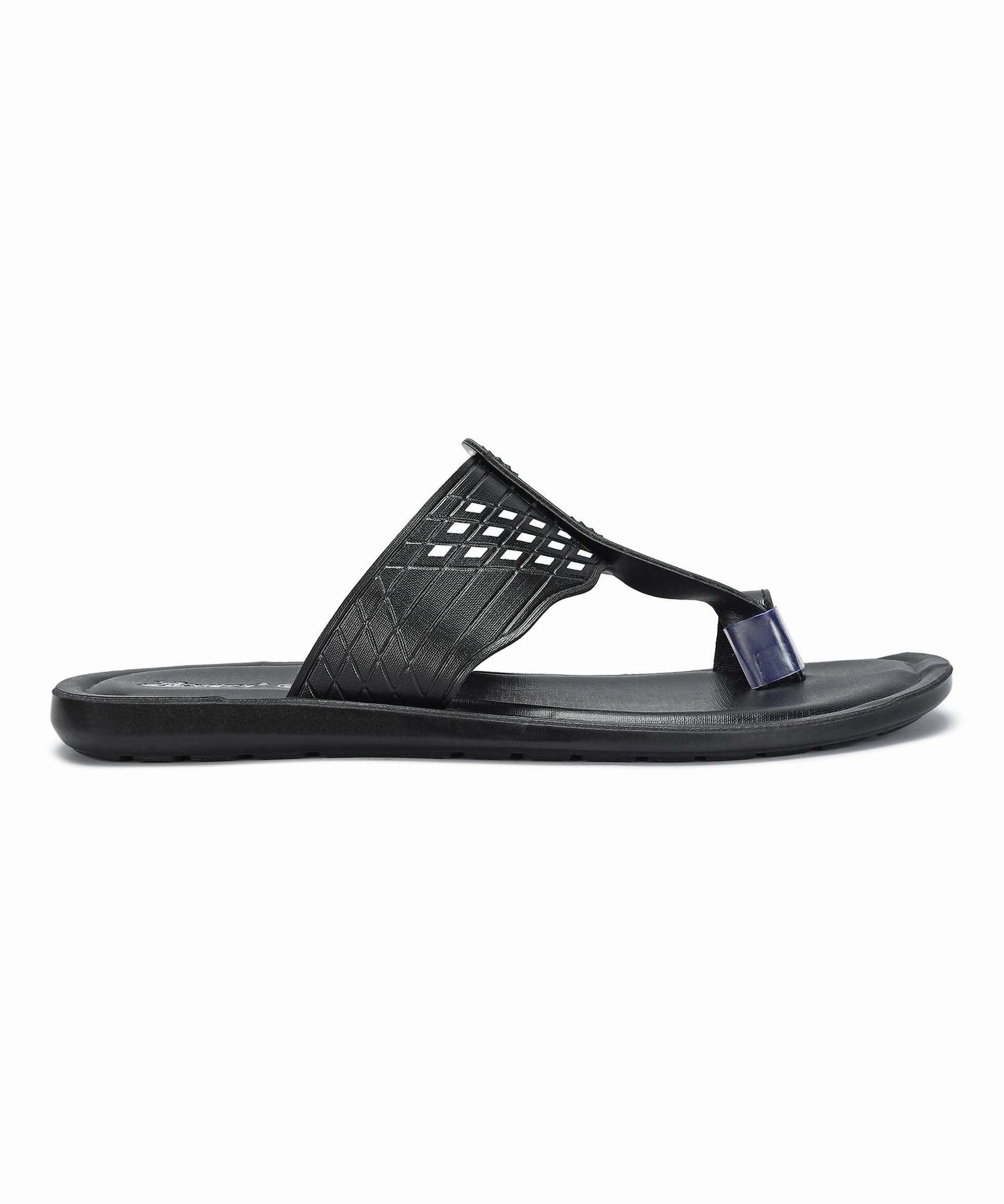 Jelly Fisherman Sandals Paragon Men's Slip-on Black Sandals for Men | Comfortable Sole & Durable