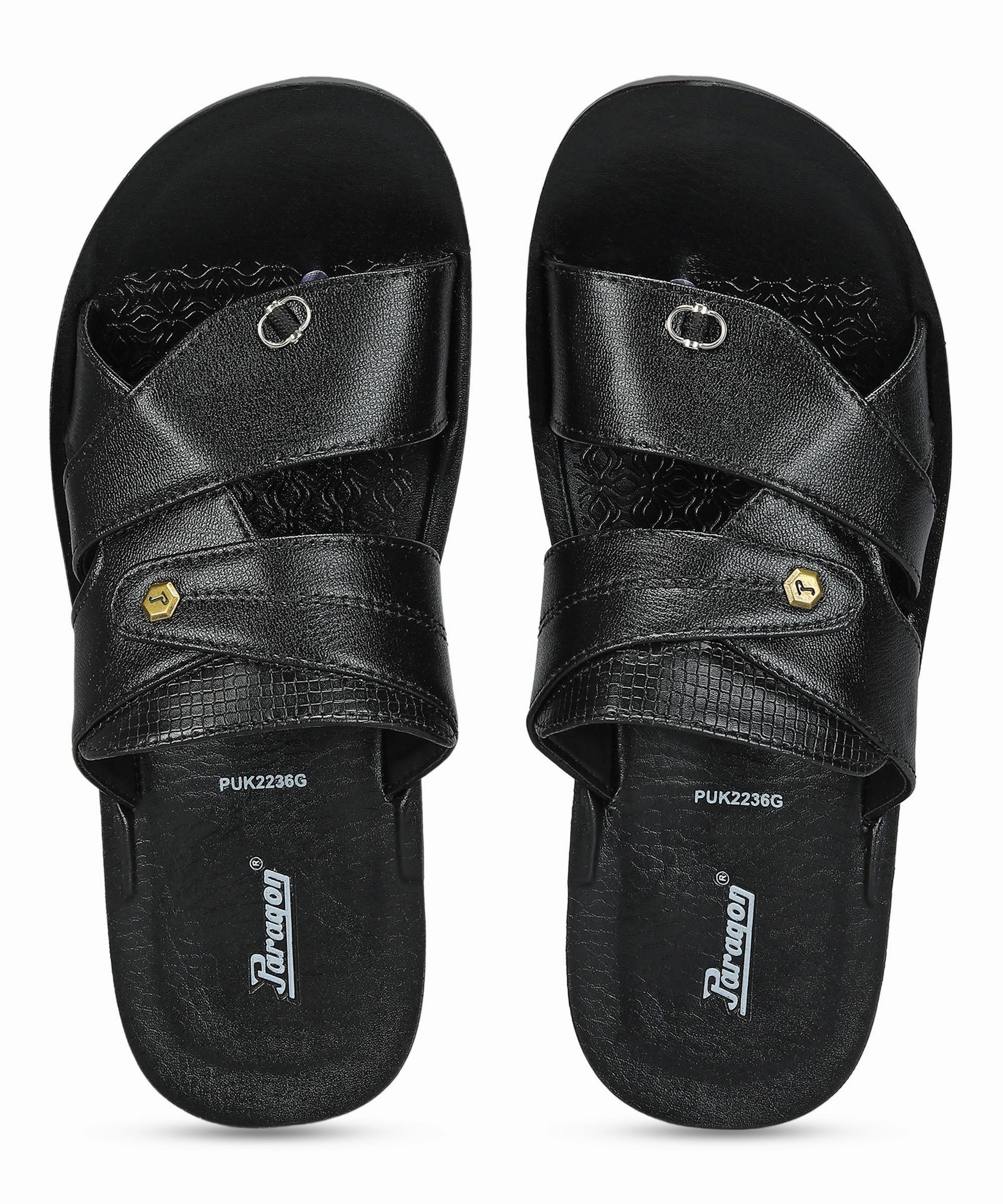 Paragon Men's Slip-on Brown Sandals for Men | Comfortable Sole & Durable Sandals Saint Lucian