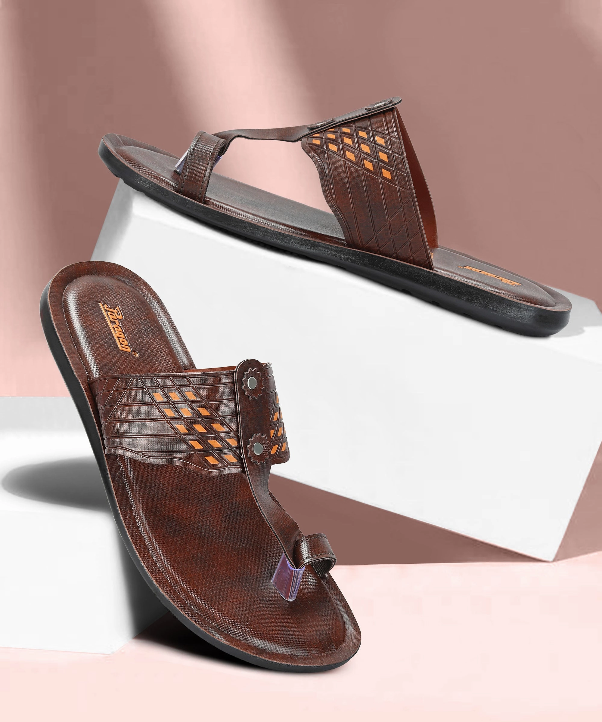 Paragon Men's Slip-on Brown Sandals for Men | Comfortable Sole & Durable Espadrille Sandals Banana Republic