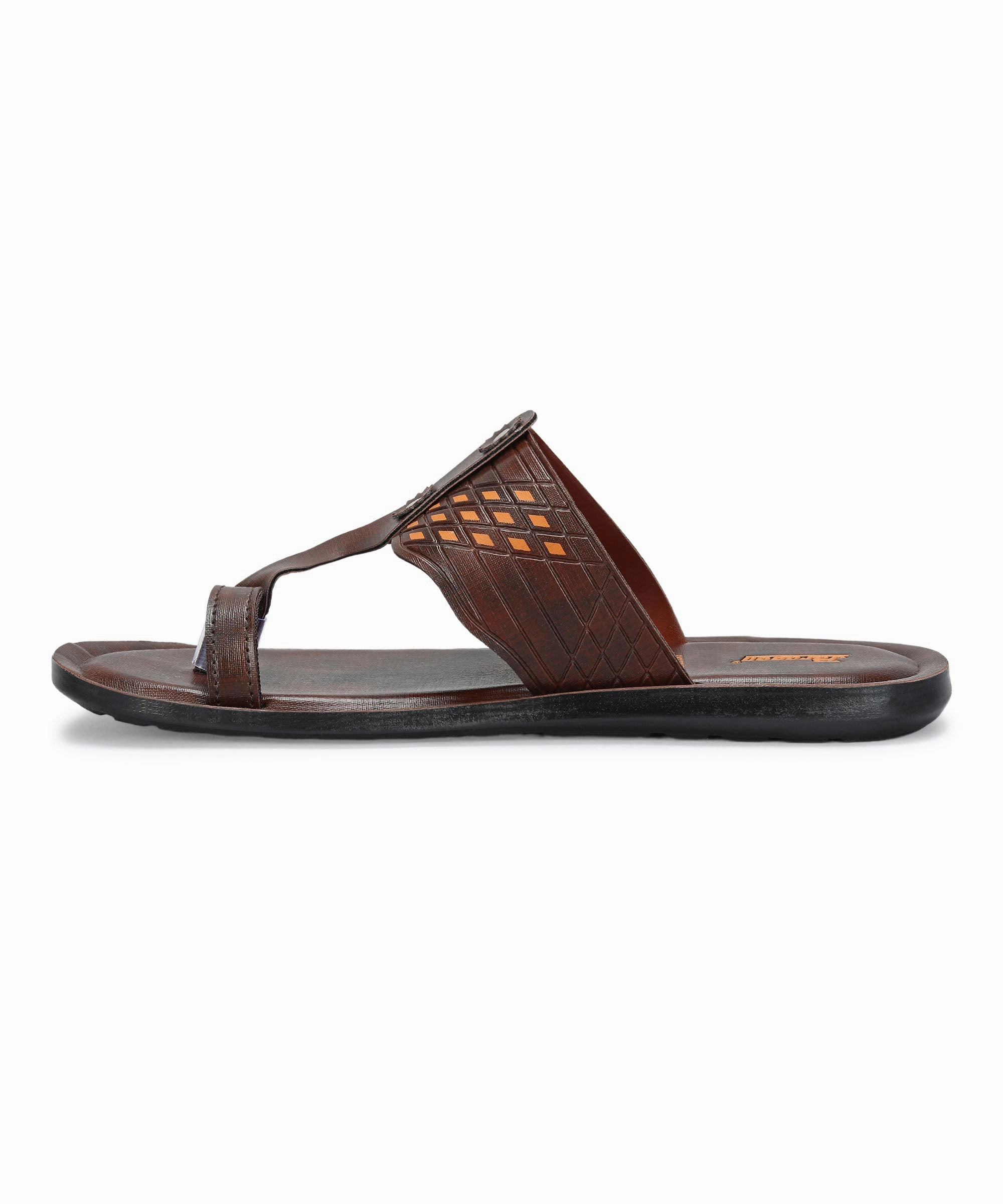 Paragon Men's Slip-on Brown Sandals for Men | Comfortable Sole & Durable Fisherman Sandals Leather