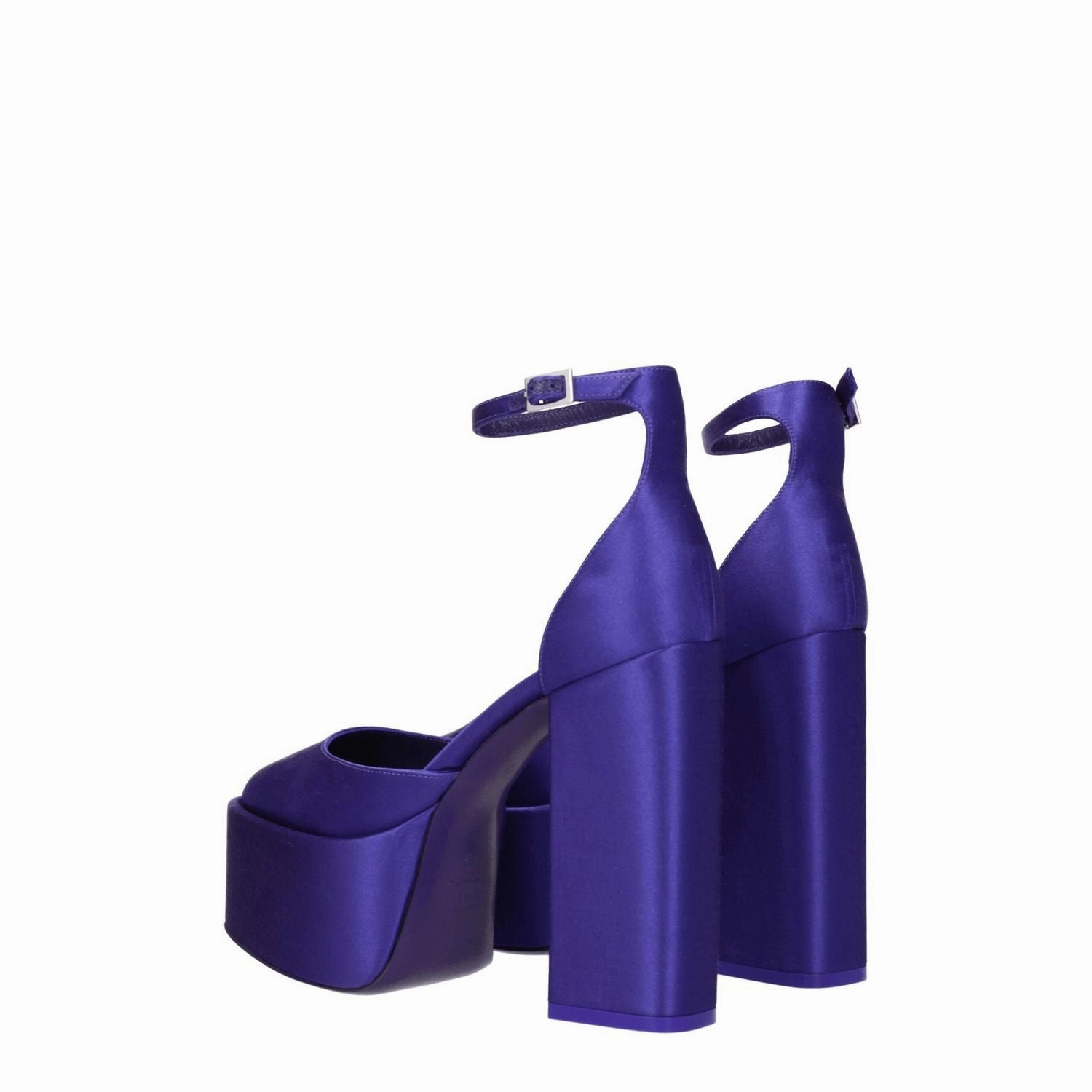 Paris Texas Purple Satin Platform Sandals Platform Flip-flop Sandals