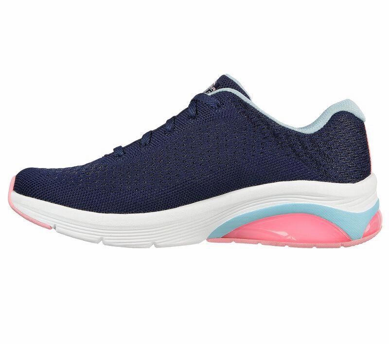 Side Cut Out Flat Shoes Skechers Womens Skech-Air Extreme 2.0 - Classic Vibe Shoes Navy/Light Blue