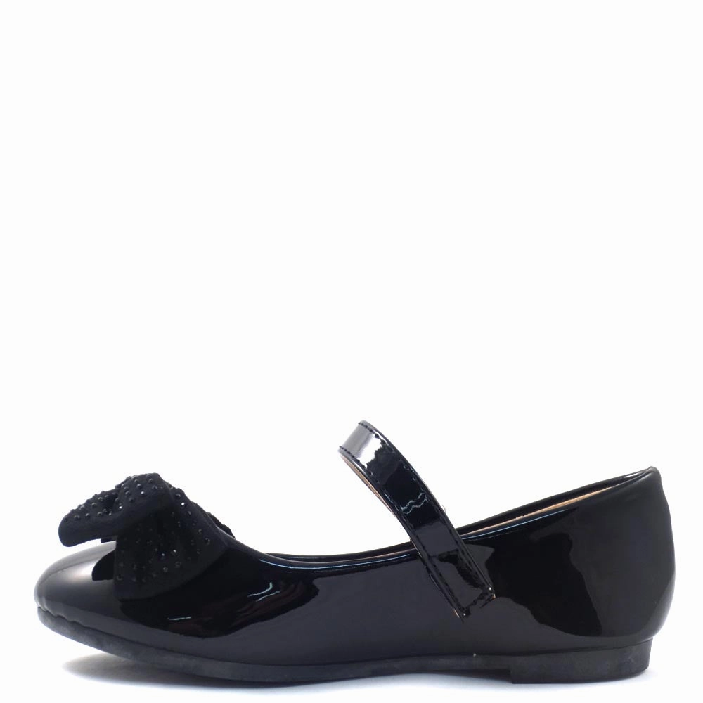 Sparkle Flat Shoes Toddler - Youth Girls Big Bow Detail Strap Flat Shoes - 2252515