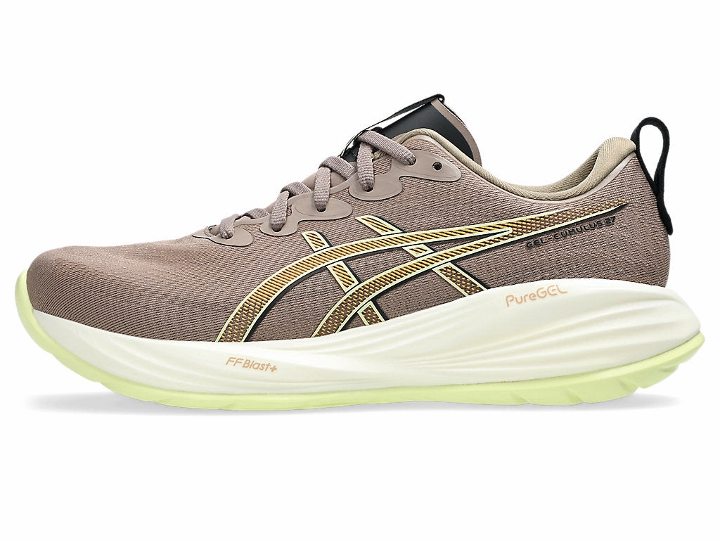 Men's Asics Gel-Cumulus 27 - Taupe Grey/Black Asics High Arch Support Shoes