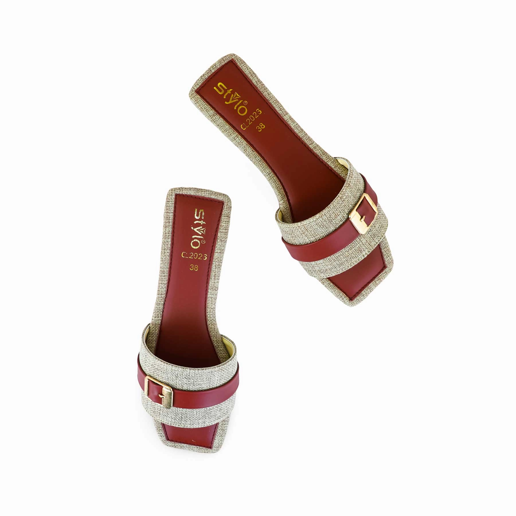 Maroon Casual Slipper CL2026 Italian Slides