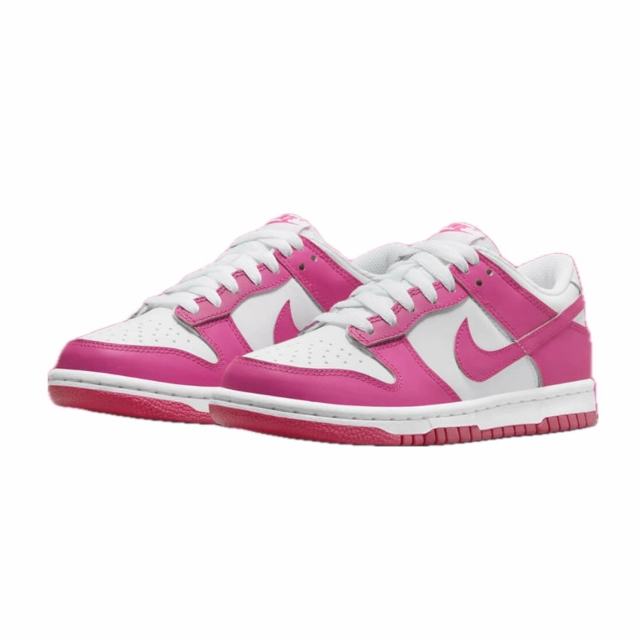 Nike Dunk Low (GS) Laser Fuchsia White Asics Indoor Court Shoes