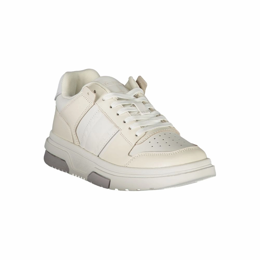 Tommy Hilfiger White Polyester Sneaker Professional Sneakers