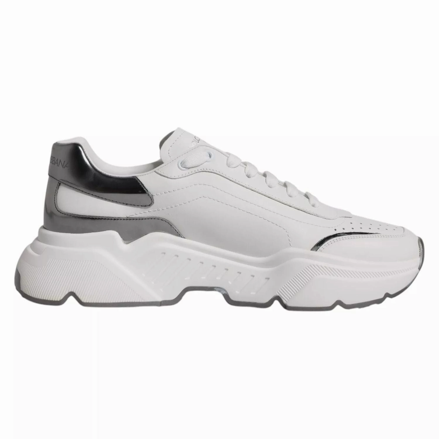 Under Market Sneakers Dolce & Gabbana White Silver DAYMASTER Leather Sneakers Shoes