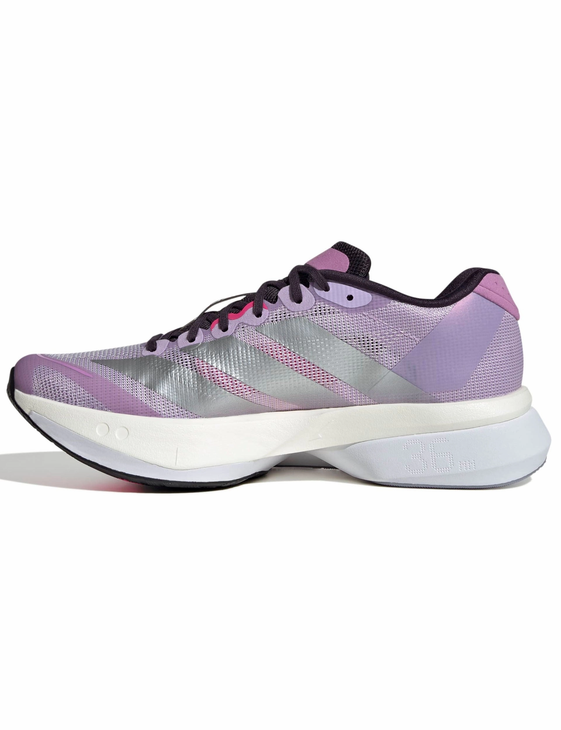 Adidas Ubounce Dna Running Shoes Adizero Boston 13 Shoes - Powder Plum/Silver Metallic/Shock Pink