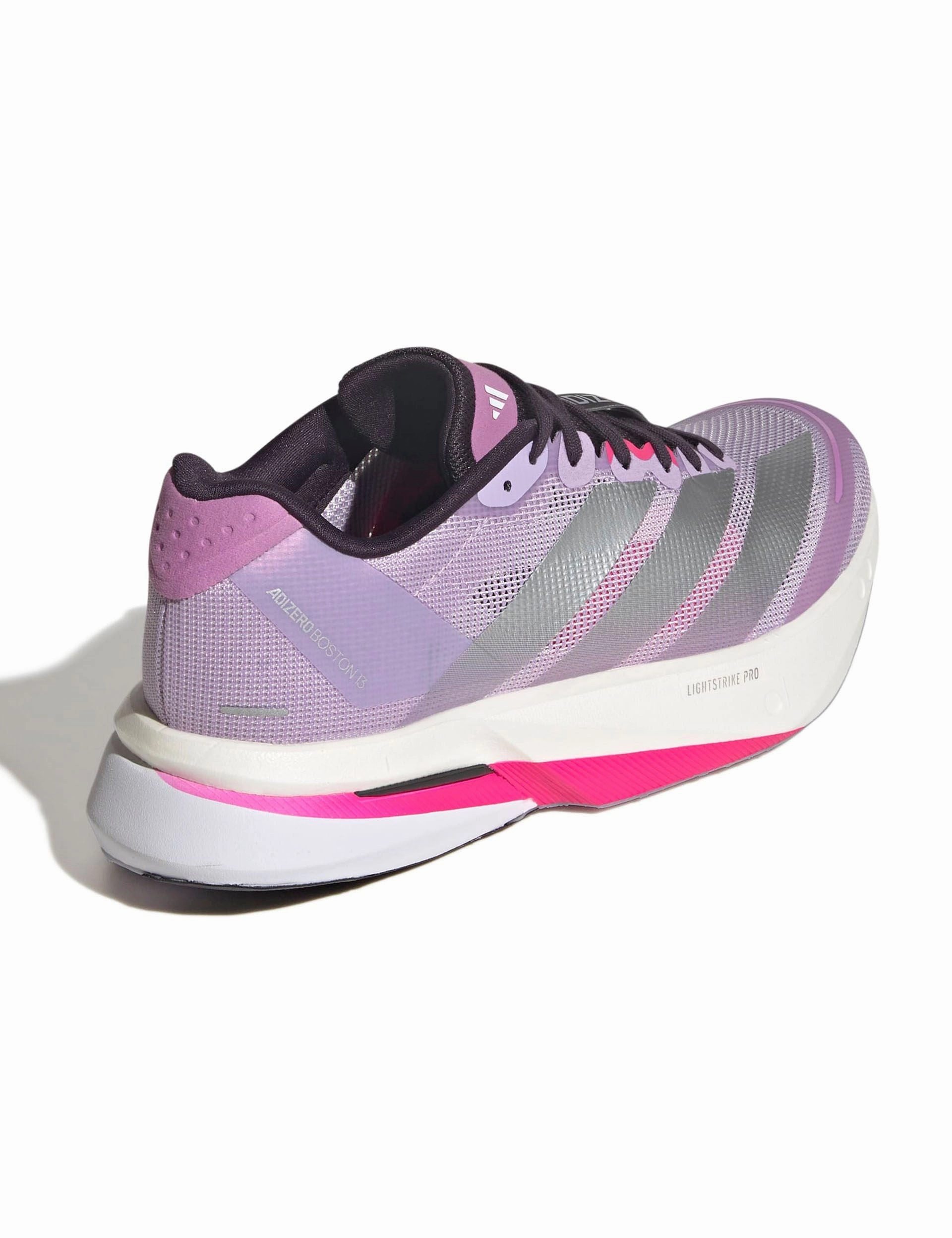 Adizero Boston 13 Shoes - Powder Plum/Silver Metallic/Shock Pink Adidas Comfort Shoes