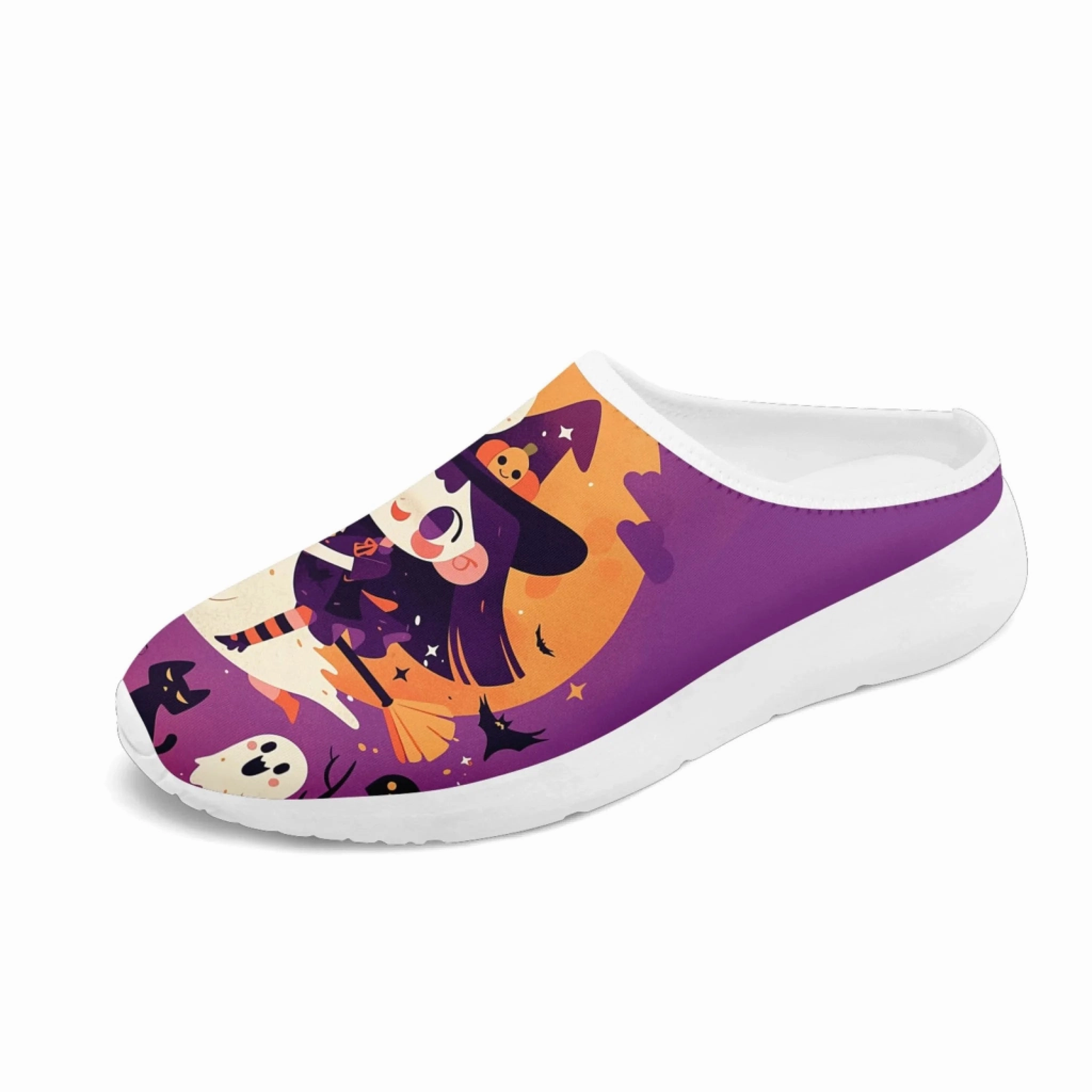 Personalized Pumpkins & Ghosts Warm Slippers, Custom Halloween Edition Shoes, Unique Gift fof Halloween FN063-25014001 Sweater Slippers