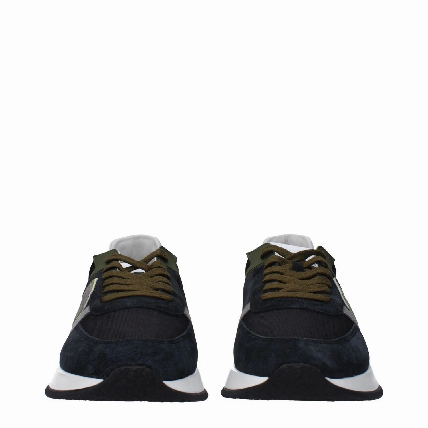 High Top Sneakers With Zipper Philippe Model Blue Leather Athletic Sneakers