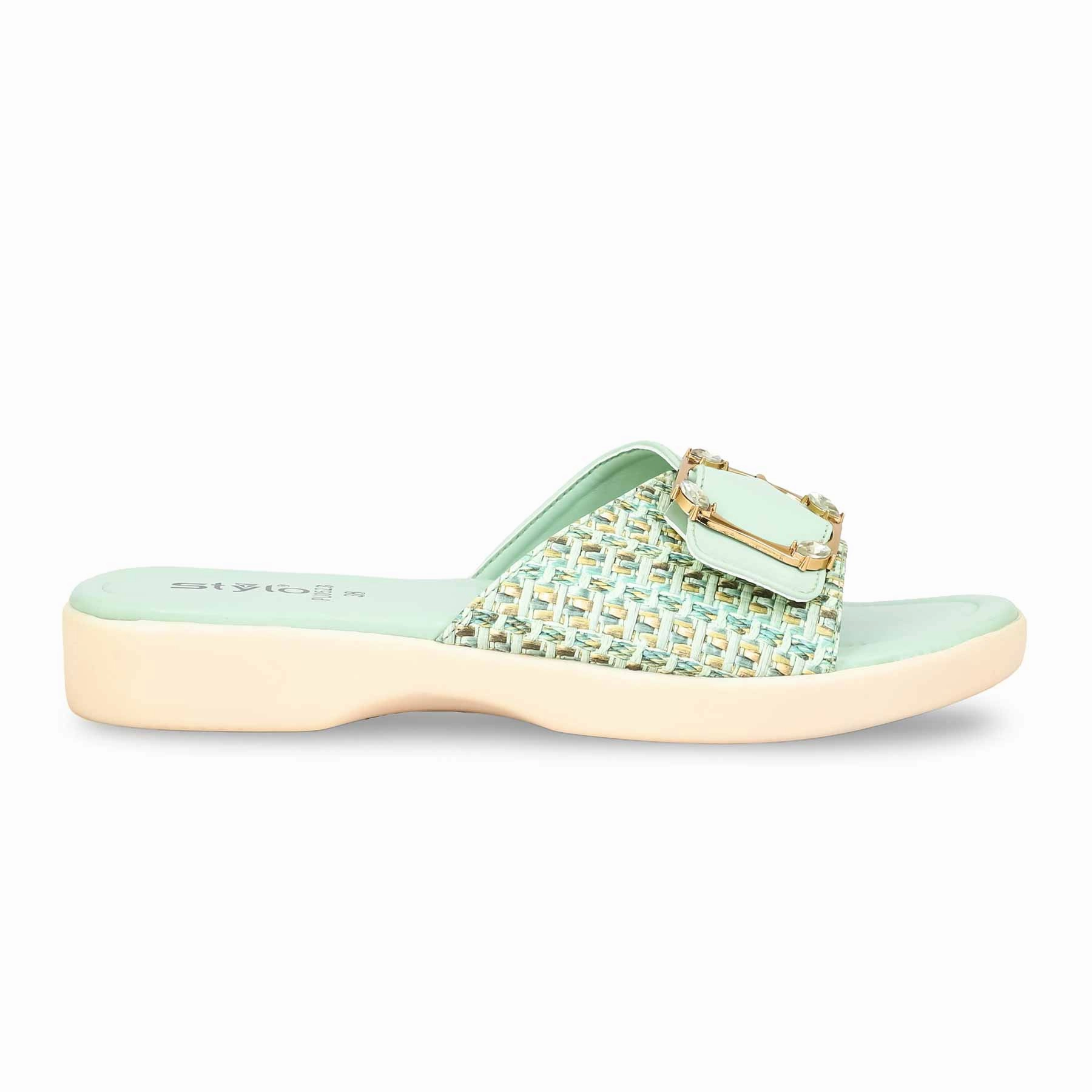 PISTAGREEN Formal Slipper PU0523 Rx Slide Sandals