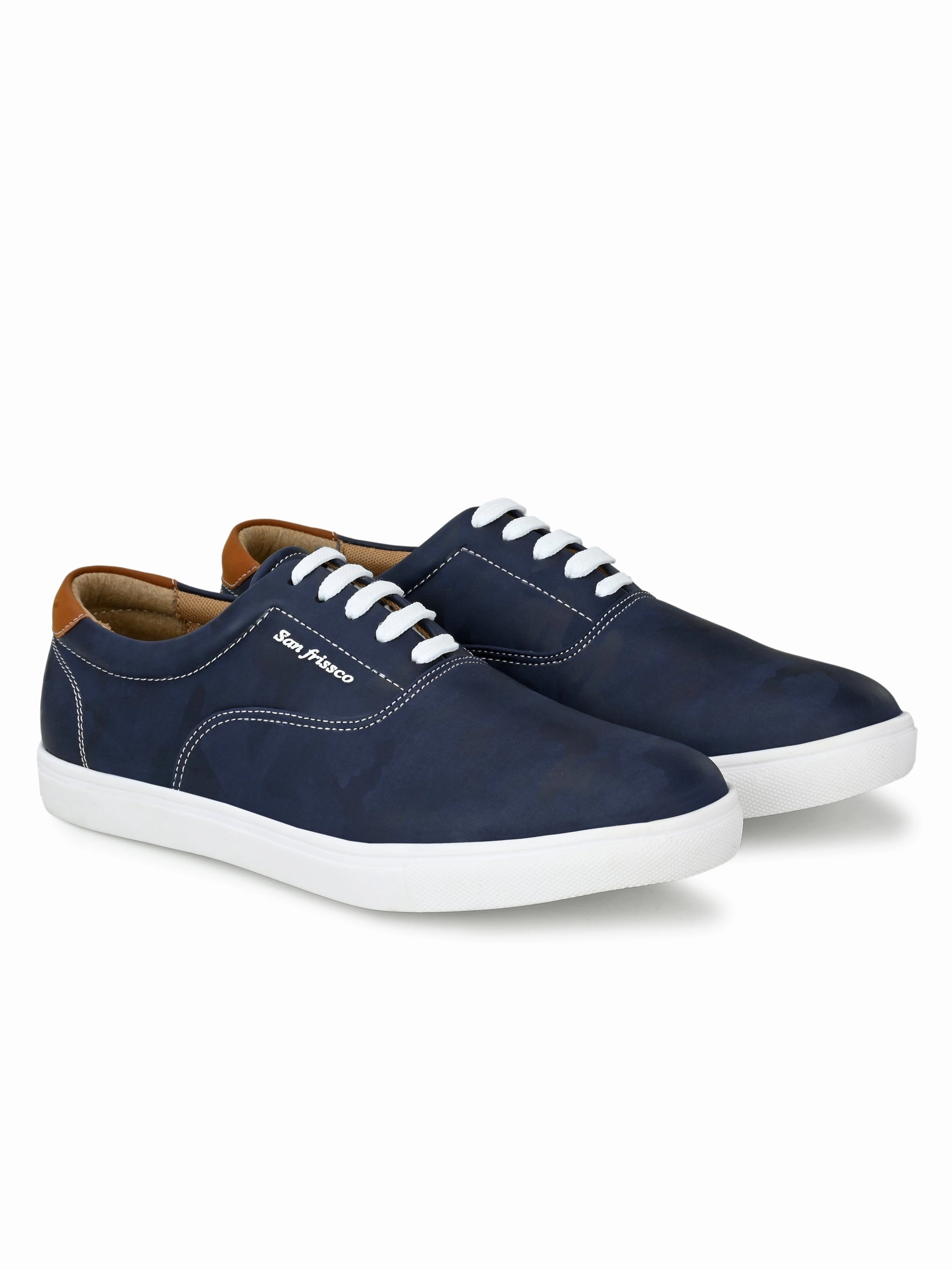 Powercourt Blue Casual Sneakers Mens Leather Casual Shoes