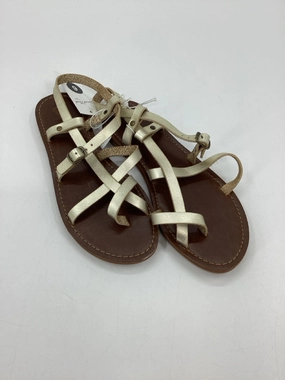 Flip Flops To Draw Universal Thread Child Size 6 Youth Gold Sandals/Flip Flops