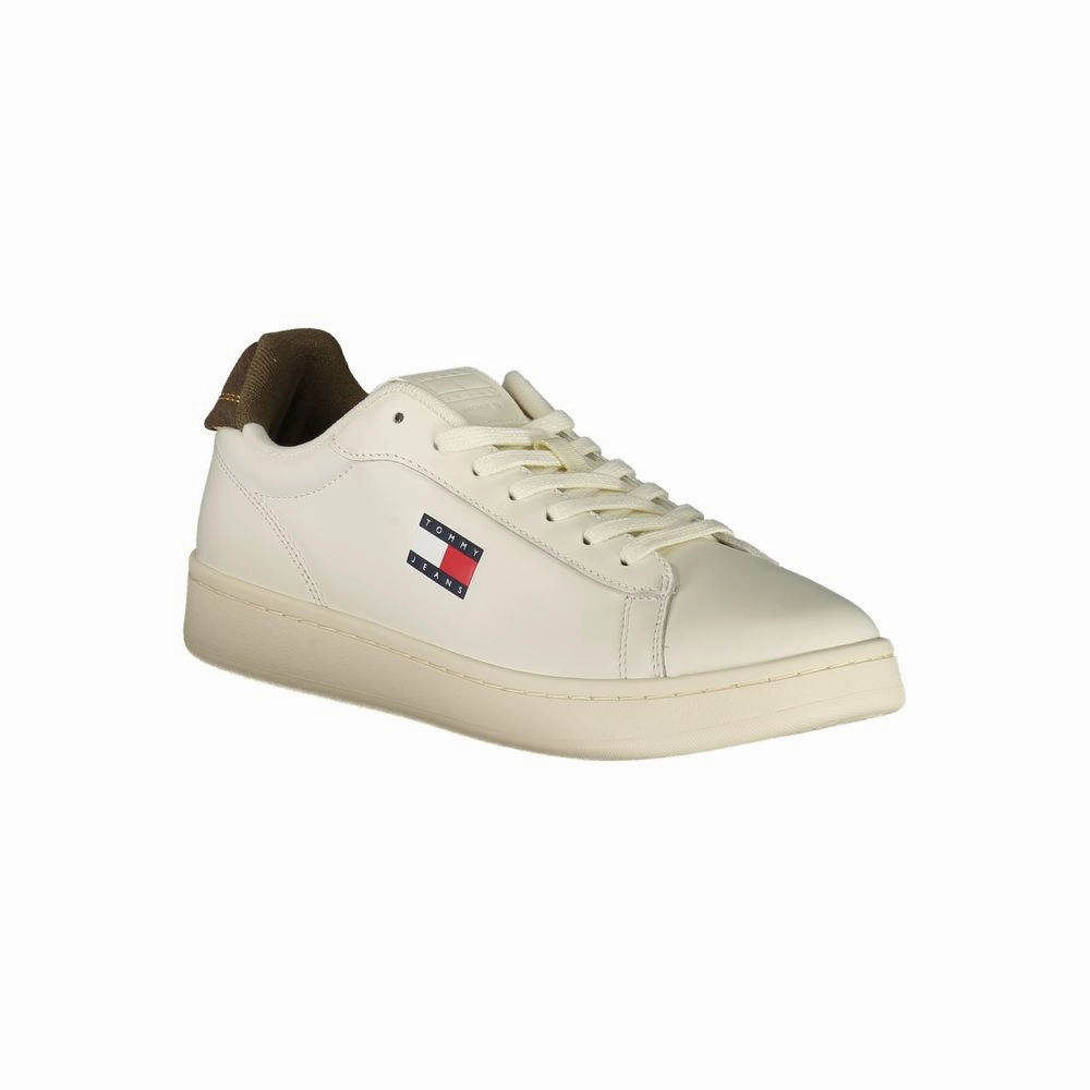 Silver Sneakers Near Me Within 5 Mi Tommy Hilfiger White Leather Men Sneaker