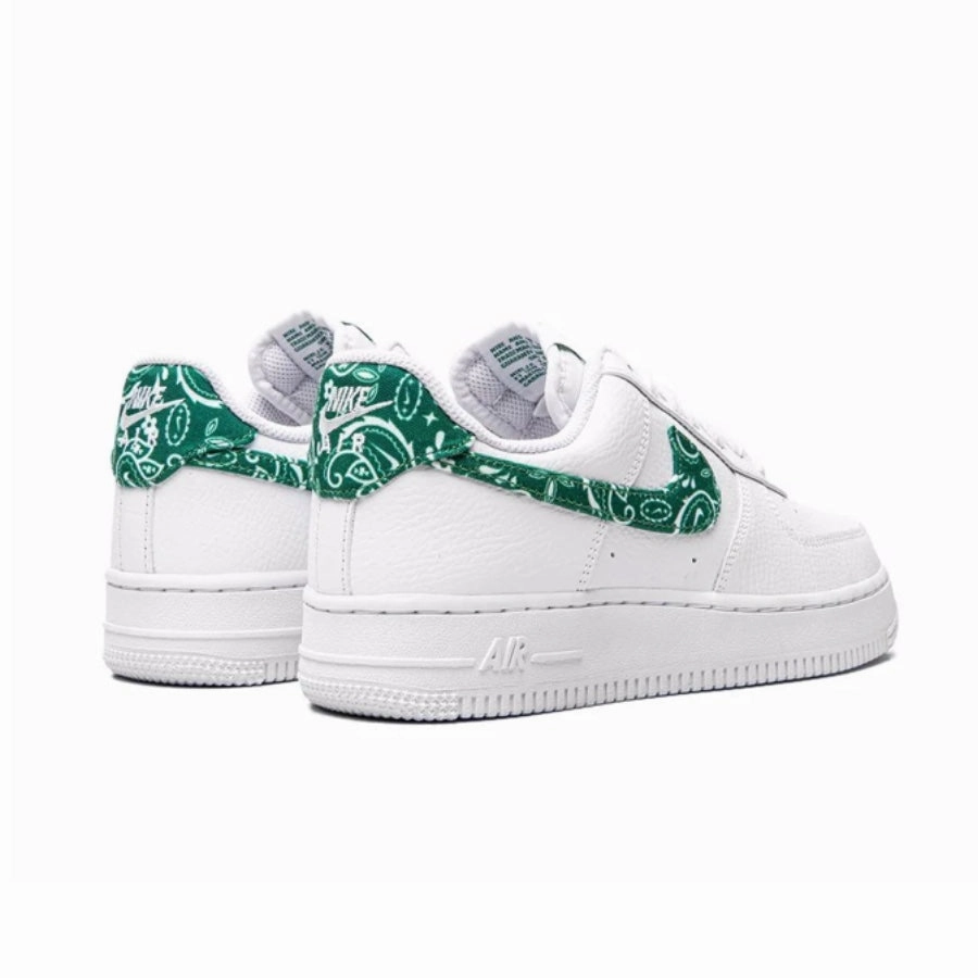 Women's Nike Air Force 1 Low 07' Essential White Green Paisley Asics Gel-indicate Running Shoe
