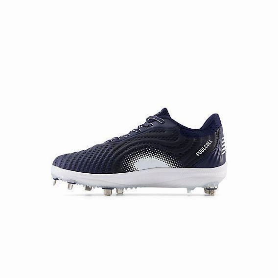 New Balance Navy Shoes New Balance Men's FuelCell 4040 V7 Metal Baseball Cleats - Team Navy / Optic White - L4040TN7