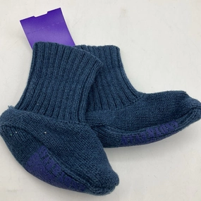 Brand Slippers Size 6-9m: Andy & Evan Blue Knitted Booties