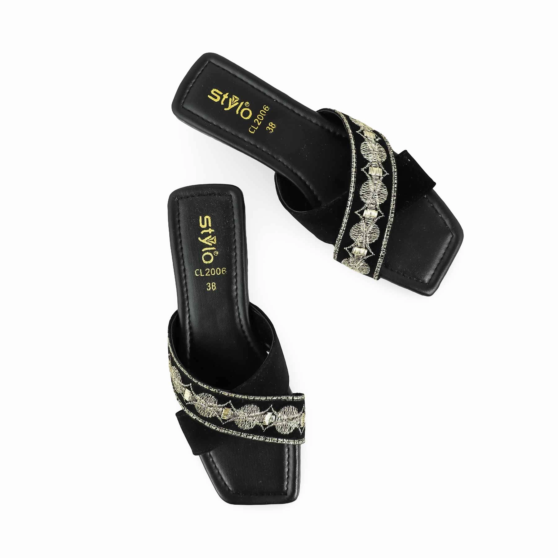 Black Casual Slipper CL2006 Orthopedic Casual Platform Flat Comfort Shoes