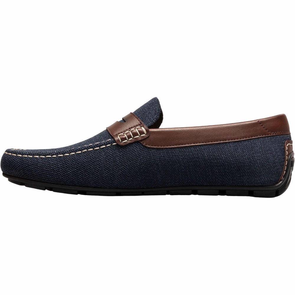 Florsheim Motor Navy Multi Knit Moc Toe Penny Driver Men's Shoes Multi Penny Loafers