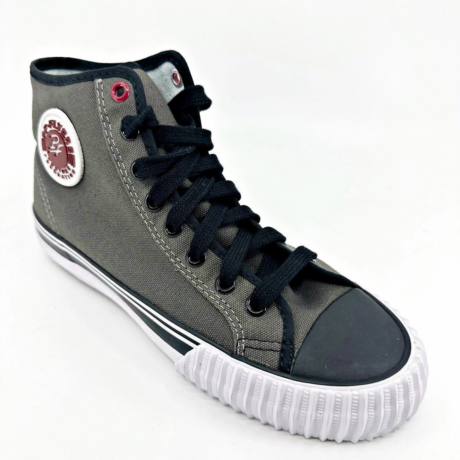 PF Flyers Center Hi Reis Charcoal Gray Womens Retro Casual Shoes PM12OH3K Best Casual Canvas Shoes