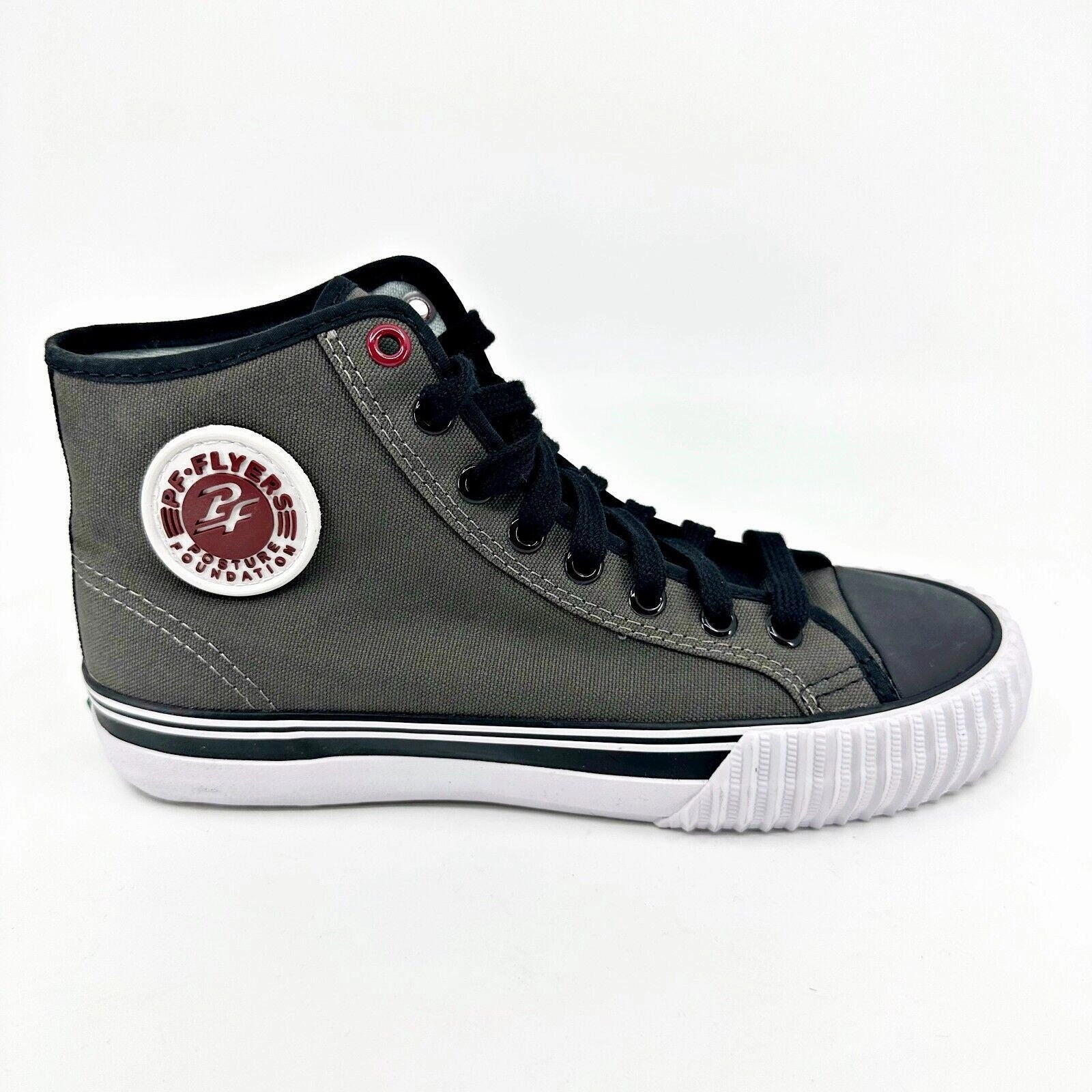 PF Flyers Center Hi Reis Charcoal Gray Womens Retro Casual Shoes PM12OH3K Best Tennis Shoes For Casual Wear