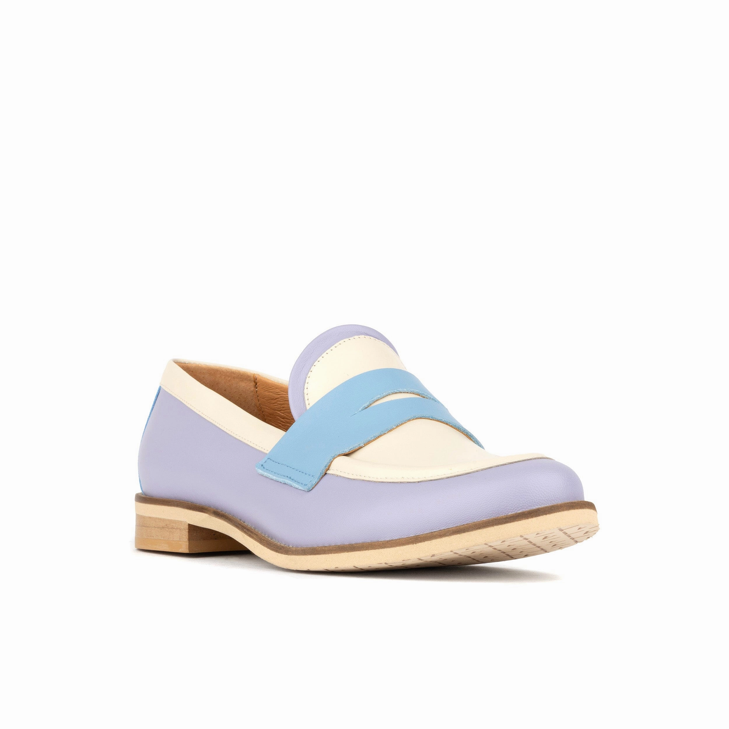 Kay - Blue & White Pastel Penelope Chilvers Loafers