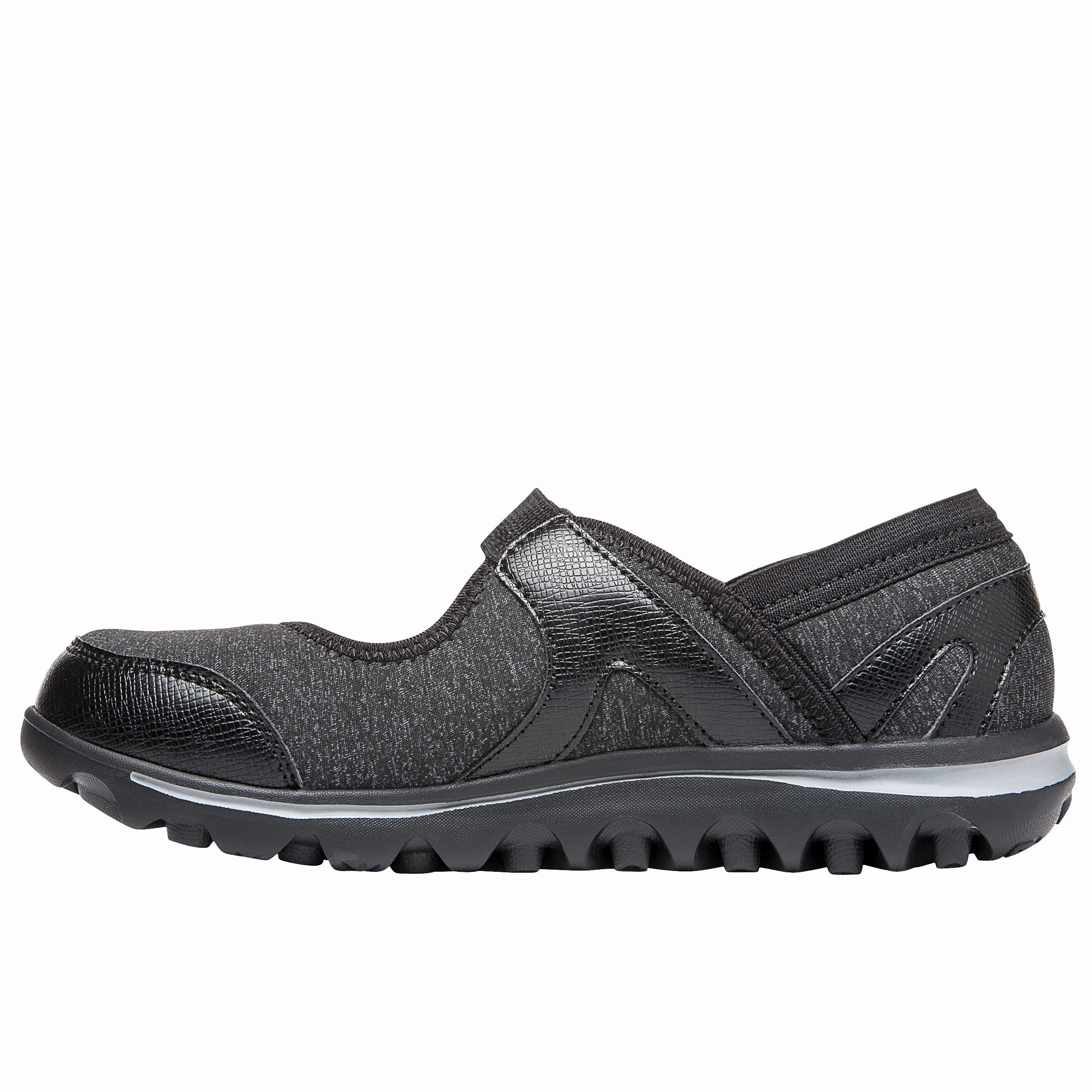 Propet Women Diabetic Mary Jane Shoes - Onalee WAA003J - Grey/Black