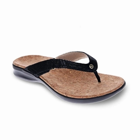 Frogg Toggs Flip Flops Revere Women's Napoli Flip Flop Black Lizard