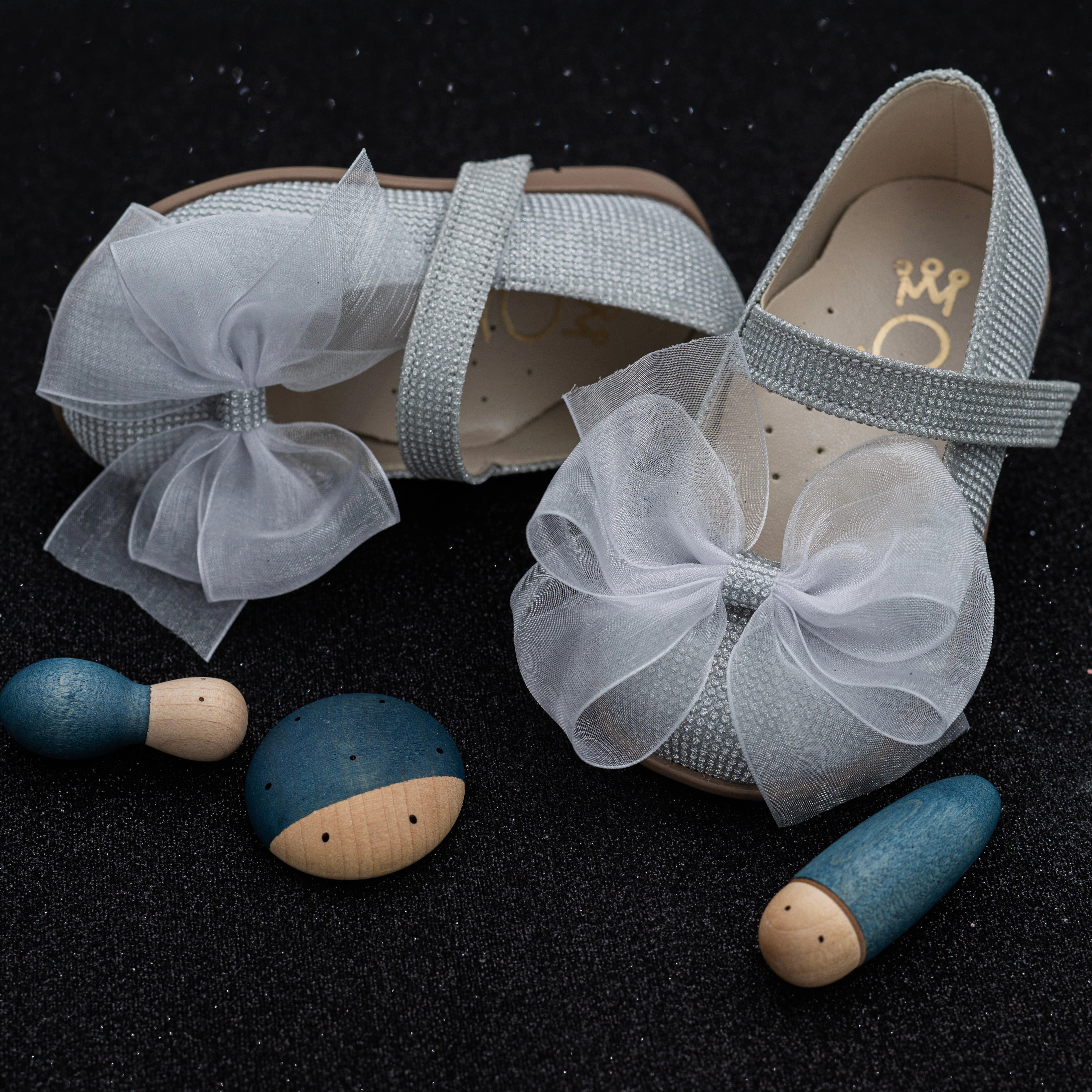 Sparkle Flat Tie Flats Shoes