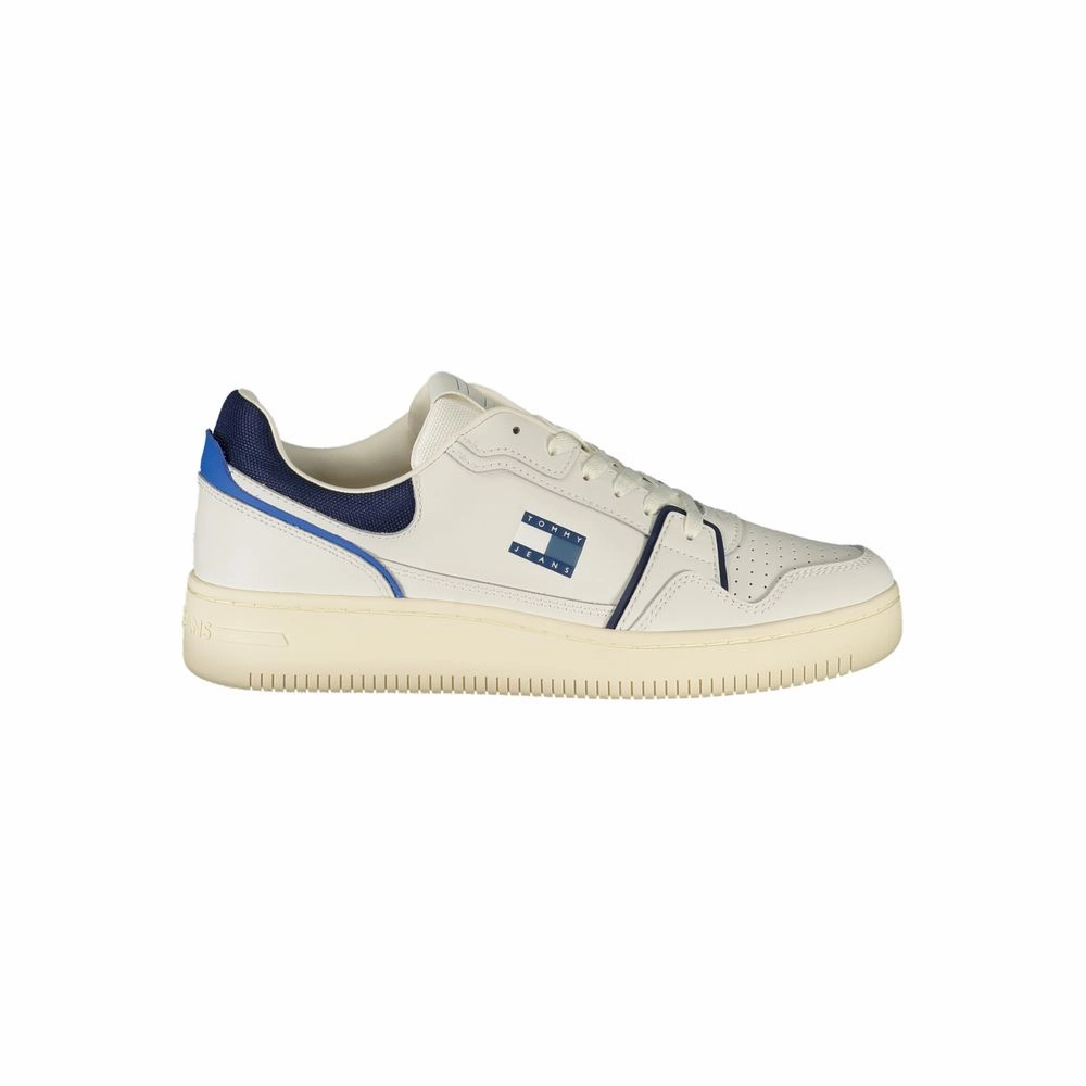 Canvas Low Top Sneakers Tommy Hilfiger White Leather Men Sneaker